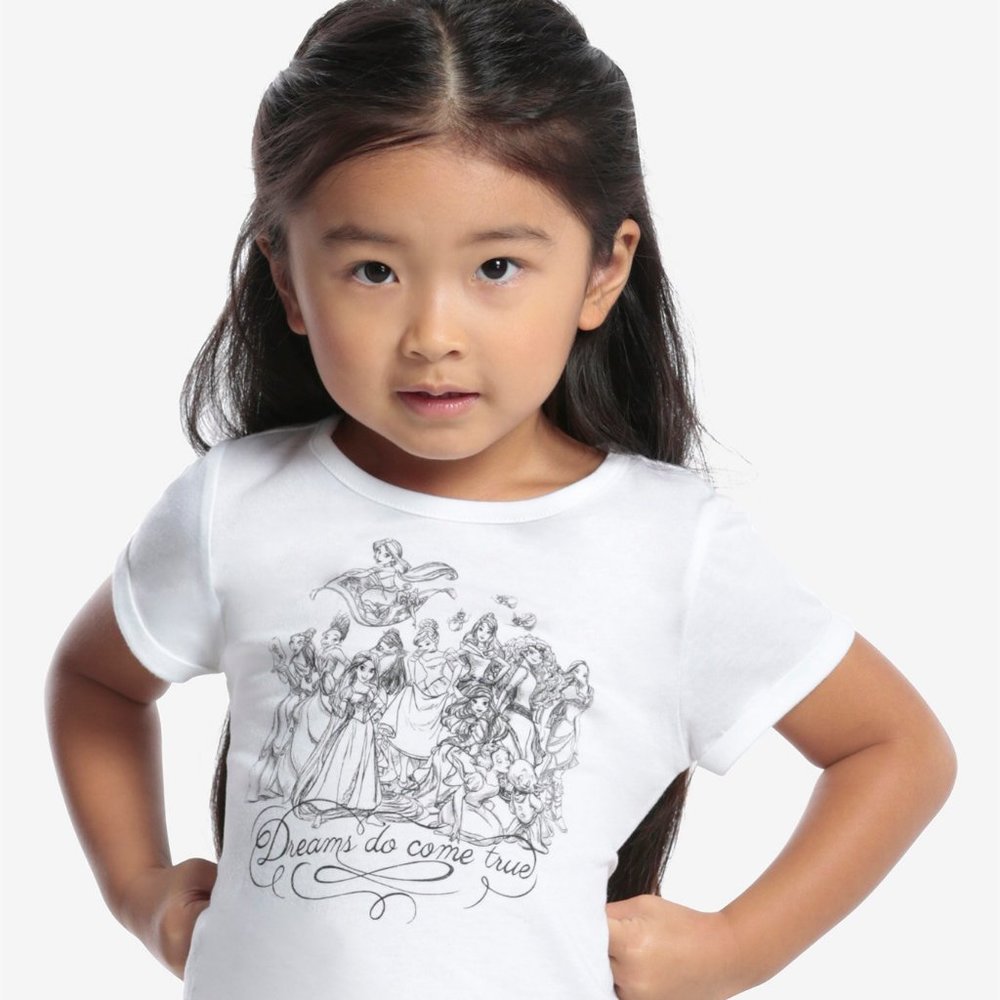 SALE! - Disney Princess Group T-Shirt w/ Rolled Sleeves